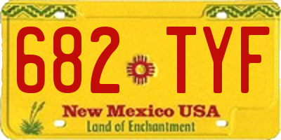 NM license plate 682TYF