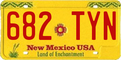 NM license plate 682TYN