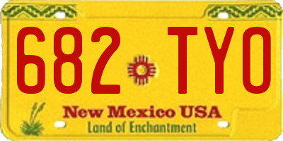 NM license plate 682TYO