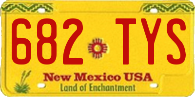 NM license plate 682TYS