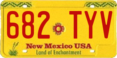 NM license plate 682TYV