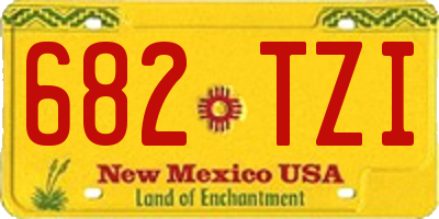 NM license plate 682TZI