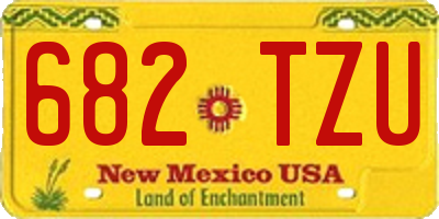 NM license plate 682TZU