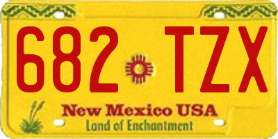 NM license plate 682TZX