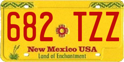 NM license plate 682TZZ