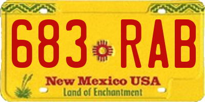 NM license plate 683RAB