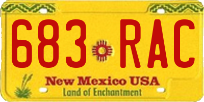 NM license plate 683RAC