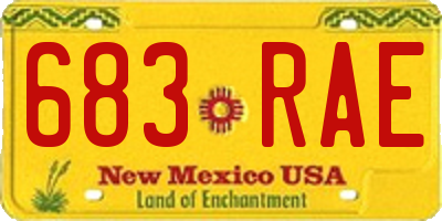 NM license plate 683RAE
