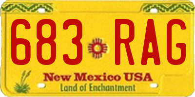 NM license plate 683RAG