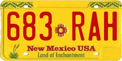 NM license plate 683RAH