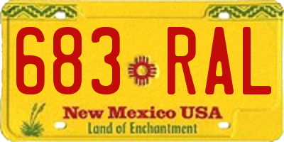 NM license plate 683RAL