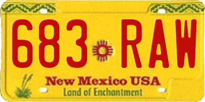 NM license plate 683RAW