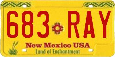 NM license plate 683RAY