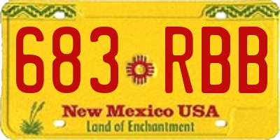 NM license plate 683RBB