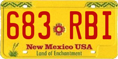 NM license plate 683RBI