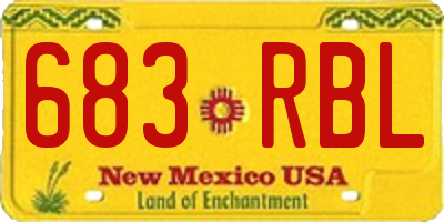 NM license plate 683RBL