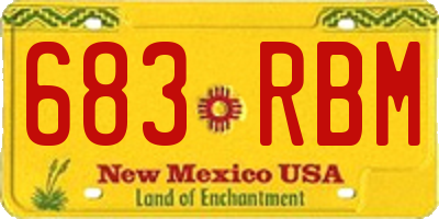 NM license plate 683RBM