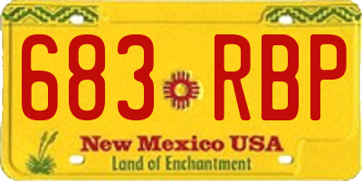 NM license plate 683RBP