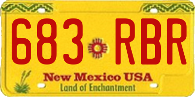 NM license plate 683RBR