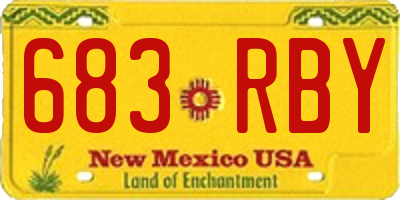 NM license plate 683RBY