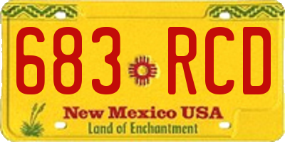 NM license plate 683RCD