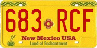 NM license plate 683RCF