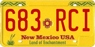 NM license plate 683RCI