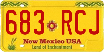 NM license plate 683RCJ