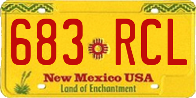 NM license plate 683RCL