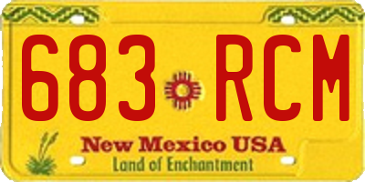 NM license plate 683RCM