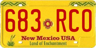 NM license plate 683RCO