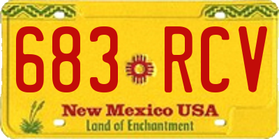 NM license plate 683RCV