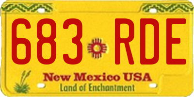 NM license plate 683RDE