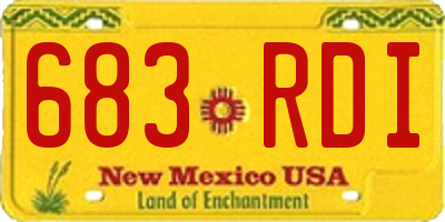 NM license plate 683RDI