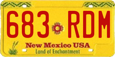 NM license plate 683RDM