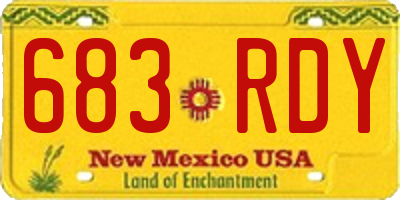 NM license plate 683RDY