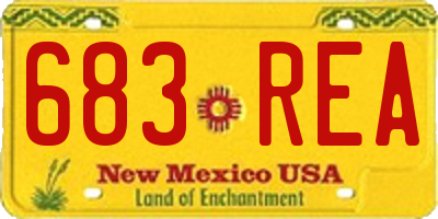 NM license plate 683REA