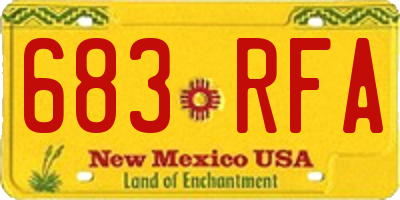 NM license plate 683RFA