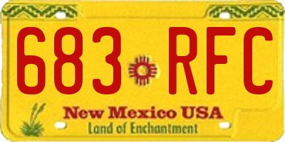 NM license plate 683RFC