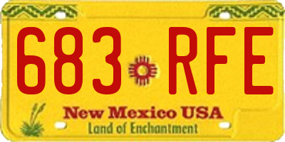 NM license plate 683RFE