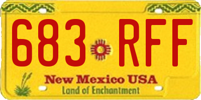 NM license plate 683RFF