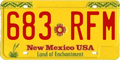 NM license plate 683RFM