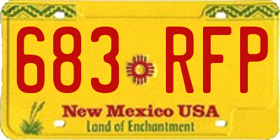 NM license plate 683RFP