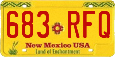 NM license plate 683RFQ