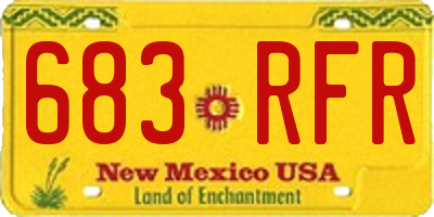 NM license plate 683RFR