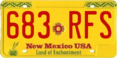 NM license plate 683RFS