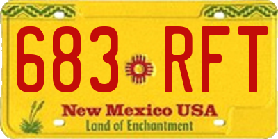 NM license plate 683RFT