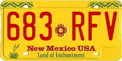 NM license plate 683RFV