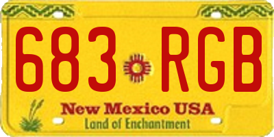 NM license plate 683RGB