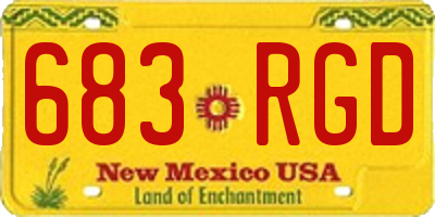 NM license plate 683RGD